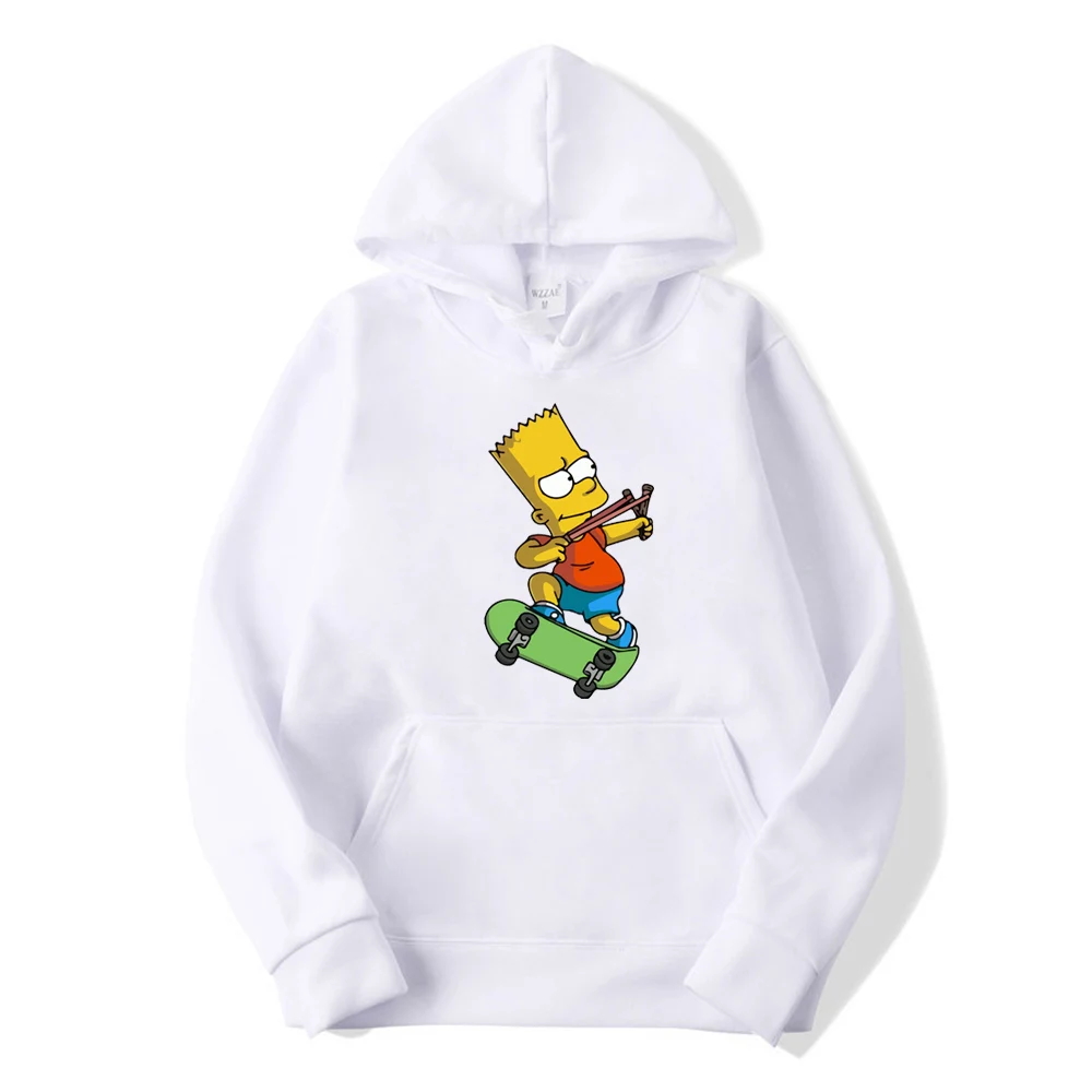  Casual The Simpsons Print Hip Hop long Sleeve Men's and Women's Funny hoodie Harajuku Sweatshirt To