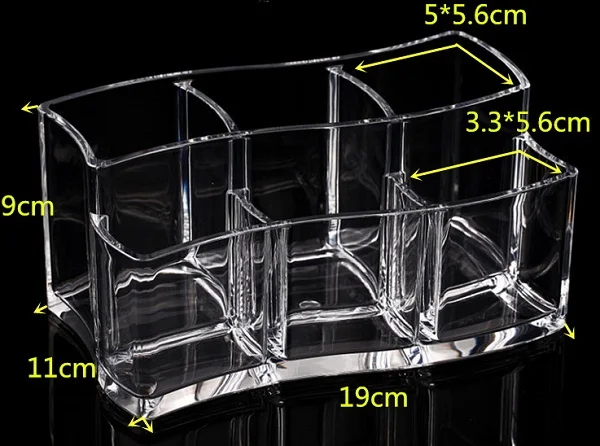 Акриловый многофункциональный органайзер, держатель, ватные палочки, коробка для макияжа, коробка для хранения, настольный органайзер, ювелирный чехол для косметики - Цвет: 3