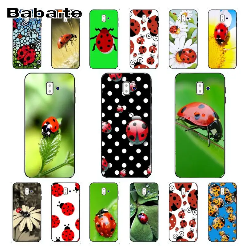 

ladybug lady bug insect Newly Arrived Black Cell Phone Case For samsung Galaxy j6 plus A6 A8 A9 A10 A30 A50 Cellphones