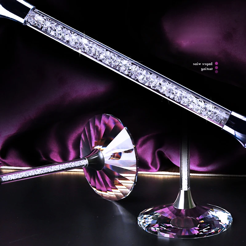 2pcs/set Luxury Crystal Diamond Champagne Cup Goblet wine glass romantic wedding glasses Gift box Party drinkware Supplies