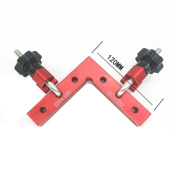 

Woodworking L-Shaped Auxiliary Fixture Positioner Clip Aluminium 90 Degrees Right Angle Clamps Square Ruler 120x120mm
