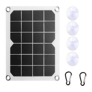 

5V 10W Waterproof Monocrystalline Solar Charger Panel Semi-Flexible Solar Cell for Outdoor Dual USB Charger