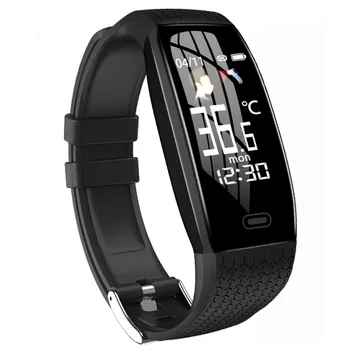 

Smart Bracelet T5 Body Temperature Waterproof Fitness Tracker Sleep Monitor Heart Rate Smart Watch Bluetooth Men Women