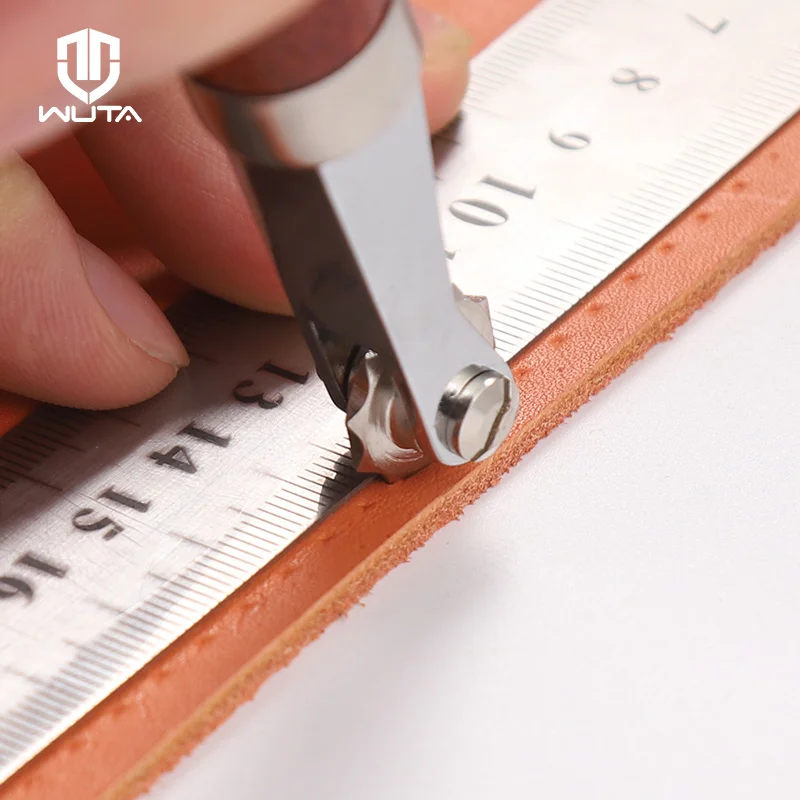 Leather Craft Tool Leather Paper Overstitch Wheel With 4 Wheels Line Marking Wheel Gear Roulette Sewing Spacer