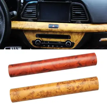 

Wood Grain DIY Car Stickers Self Adhesive PVC Fashion High Glossy Easy Clean Interior Wrap Protector Durable Film