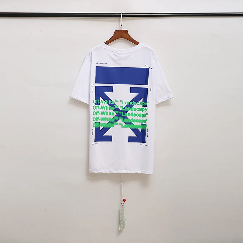 

2020 New Style Trend Ow Arrowhead Tokyo Qualified Printed Letter Loose-Fit Hoodie Men And Women Celebrity Style Short Sleeve T-s