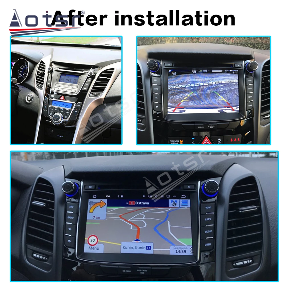 Автомобильный GPS навигатор на Android 10 для Hyundai I30 Elantra GT 2012 + магнитола головное