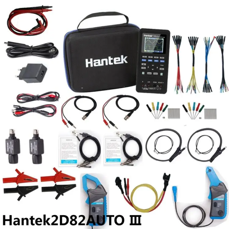 2D82 III Портативный осциллограф HANTEK Осциллограф 2D82 4 в 1 автомобильный тестер мультиметр и функция simulator сигнала 2c42 2d42 2c72 2d72 - Цвет: 2D82 III