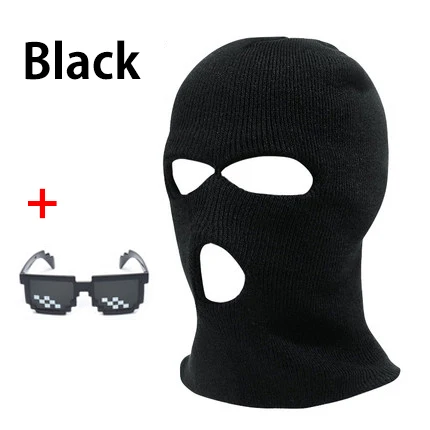 Blackglasses TOSUOD зимняя велосипедная Кепка, сохраняющая тепло, головной убор, спортивный шарф, лыжная маска, CS, Череп, кепка, против удара, маска для лица, маска в масках, капюшон - Цвет: Blackglasses