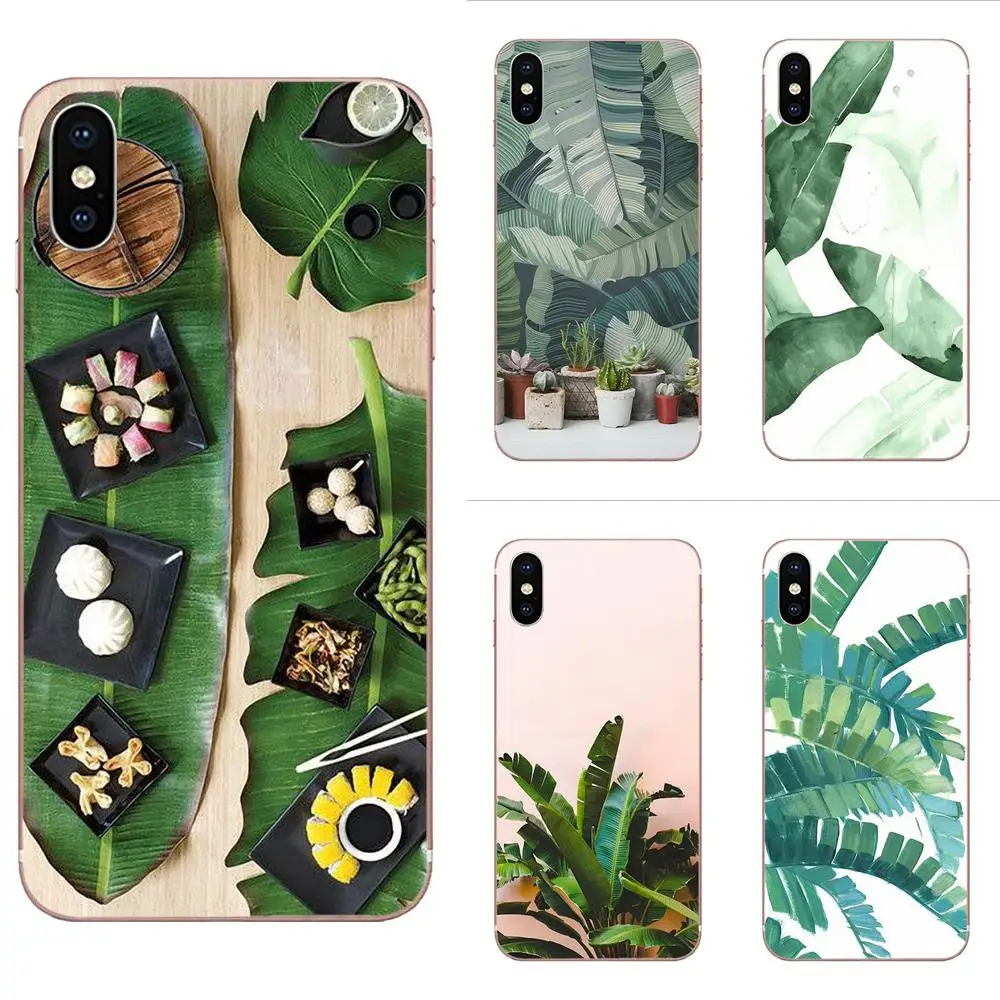 

For Galaxy Alpha Note 10 Pro A10 A20 A20E A30 A40 A50 A60 A70 A80 A90 M10 M20 M30 M40 TPU Cover Cases Banana Leaf Tropical