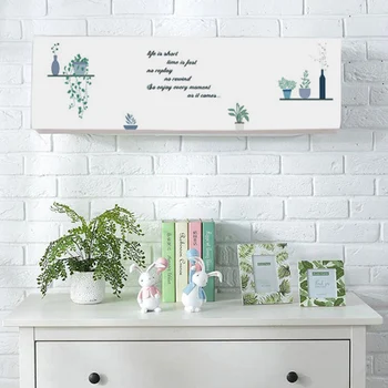 

Flower Pattern Air Conditioning Cover Home Decor Air Conditioner Waterproof Cleaning Cover Washing Anti-Dust Cleaning Cover