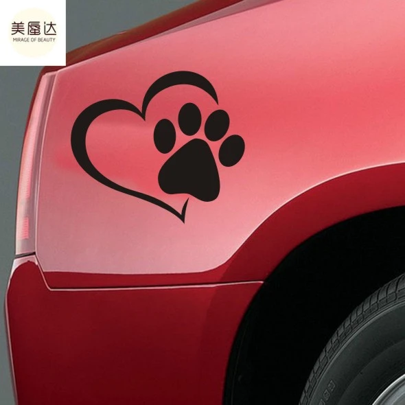 素敵なハート形の犬猫足跡をキャンピングカーキャンパーバンオートバイ車のステッカー車の装飾防水ビニールデカール Stickers For Vinyl Decalstickers Stickers Aliexpress