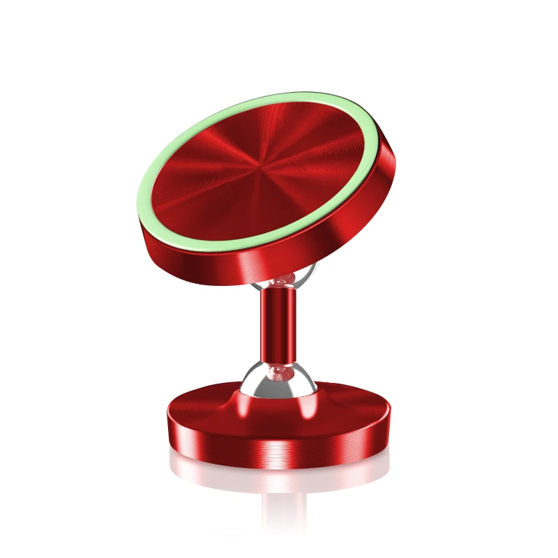 Магнитный автомобильный держатель для телефона на 360 градусов, универсальная Магнитная подставка для мобильного телефона, подставка для смартфона, держатель gps - Цвет: Luminous red