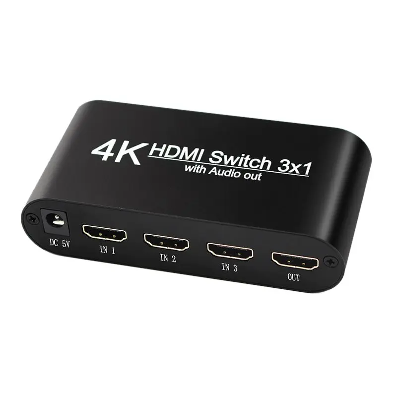 Модный HDMI коммутатор 3 в 1 из HDR 4:4:4 версии 2,0 4K 60Hz HDMI аудио сепаратор