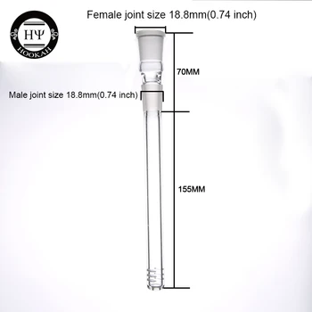 

1 Pc Dia Glass Down Stem For Led Spiral Hookah Shisha Tube Pipe Diffuser Chicha Accessories