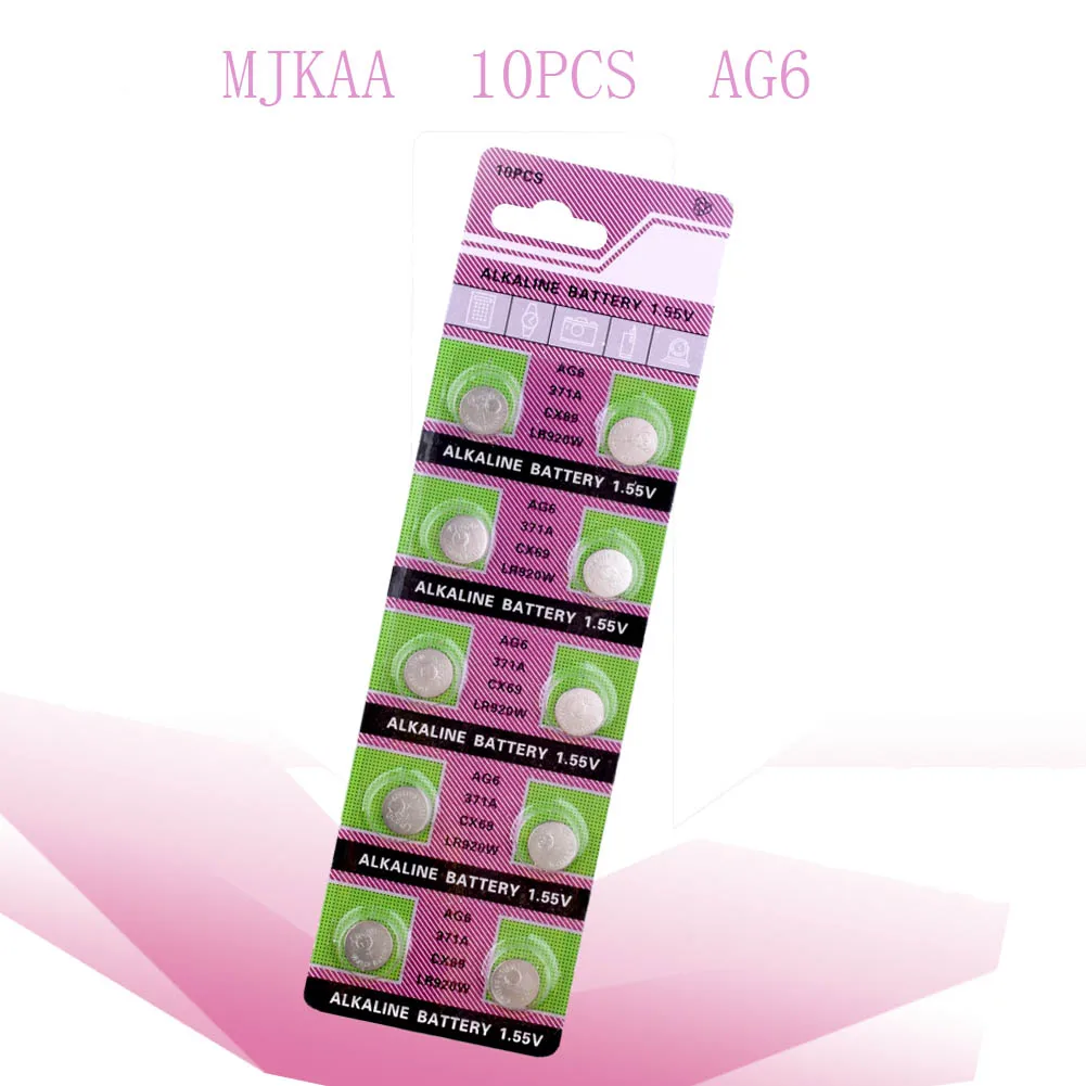

10PCS/MJKAA AG6 371 SR920SW LR920 Button Battery 370 171 371 L921 LR69 SR920 SR69 Clock Watch Battery 1.55 V Alkaline Batteries