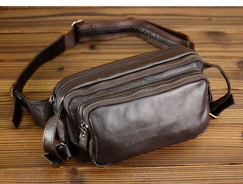 AETOO мужская кожаная Большая вместительная сумка, многофункциональная сумка на груди, трендовая маленькая сумка на одно плечо