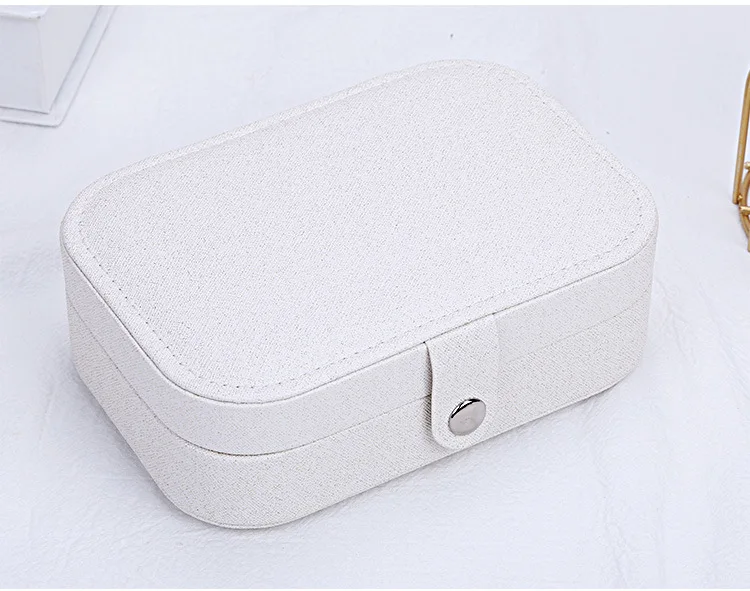 Double Jewelry Storage Box Korean Princess Earring Flannel Jewelry Box Multi-function Portable Case for Jewelry Gift Box