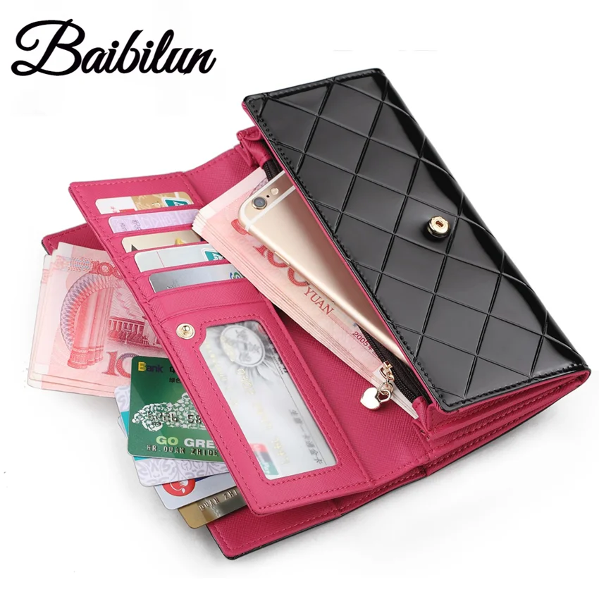 Baibilun cartera larga para mujer, cartera femenina de gran capacidad, a la moda, de Europa y Estados Unidos|Carteras| - AliExpress