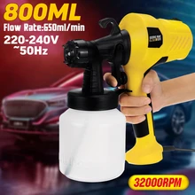 Drillpro 400 Вт 800 мл высокая мощность дома 360 ° Электрический распылитель краски распылитель пистолет Легкое распыление и чистка идеально подходит для начинающих