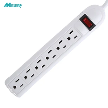 

Power Strip 6 Outlet US American Plug Electrical Adaptors UL Certified Socket Multiple Overload Protection 1.8m Extension Cord