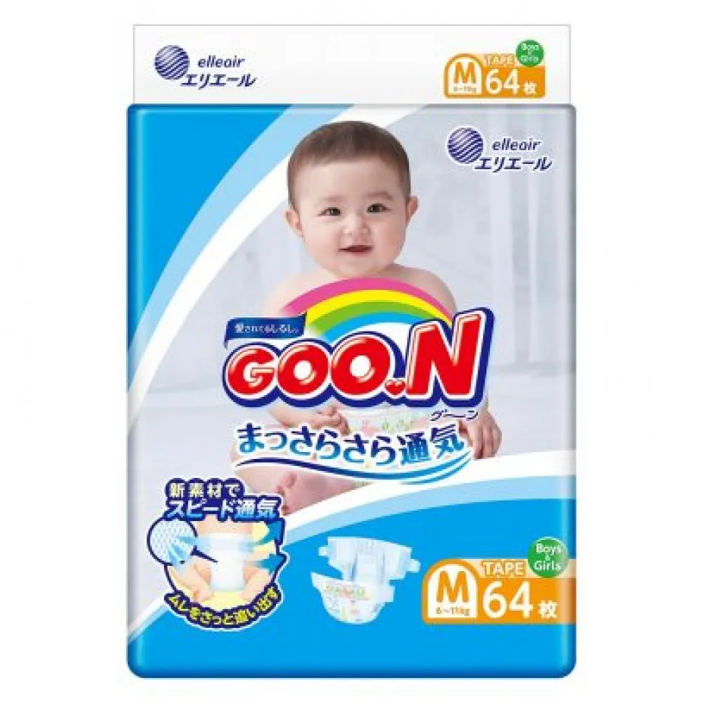 Подгузники GOO.N M(6-11 кг), 64 шт