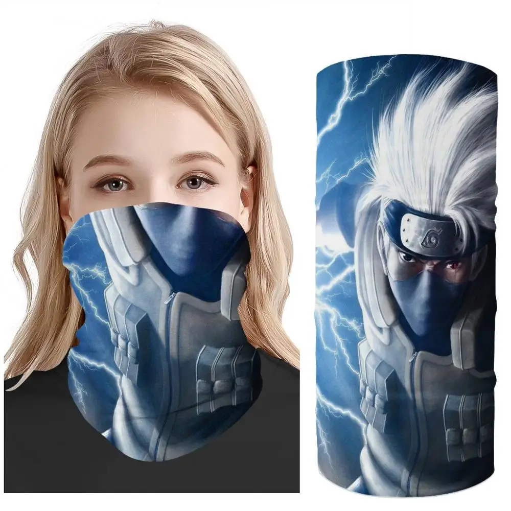 

Anim naruto Men Women Cycling Gas Mouth Mask Motorcycle Mask Scarf Sun Protection Outdoor Riding Protective Silk Neck Scarf
