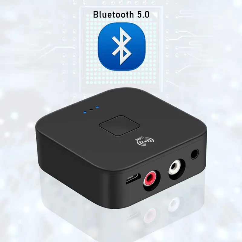 Bluetooth 5,0 приемник 3,5 мм AUX RCA разъем NFC HiFi беспроводной адаптер и микрофон Громкая связь вызов Bluetooth автомобильный аудио приемник