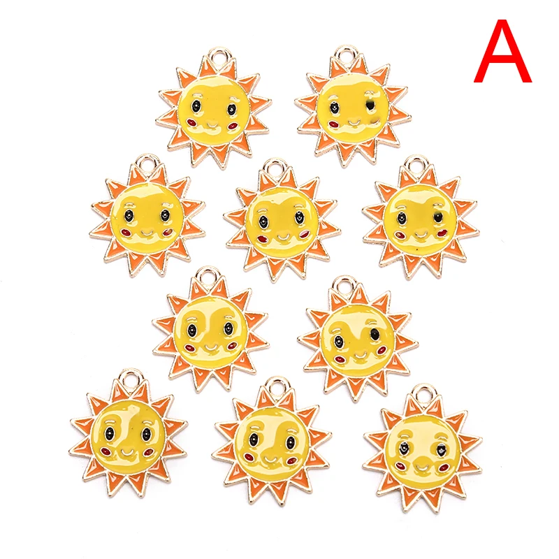 10PCS DIY Jewelry Accessories Gold Color Enamel 3D Little Sparrow Colorful Bird Charm Fit Bracelets Women Beads& Jewelry Making - Окраска металла: 1