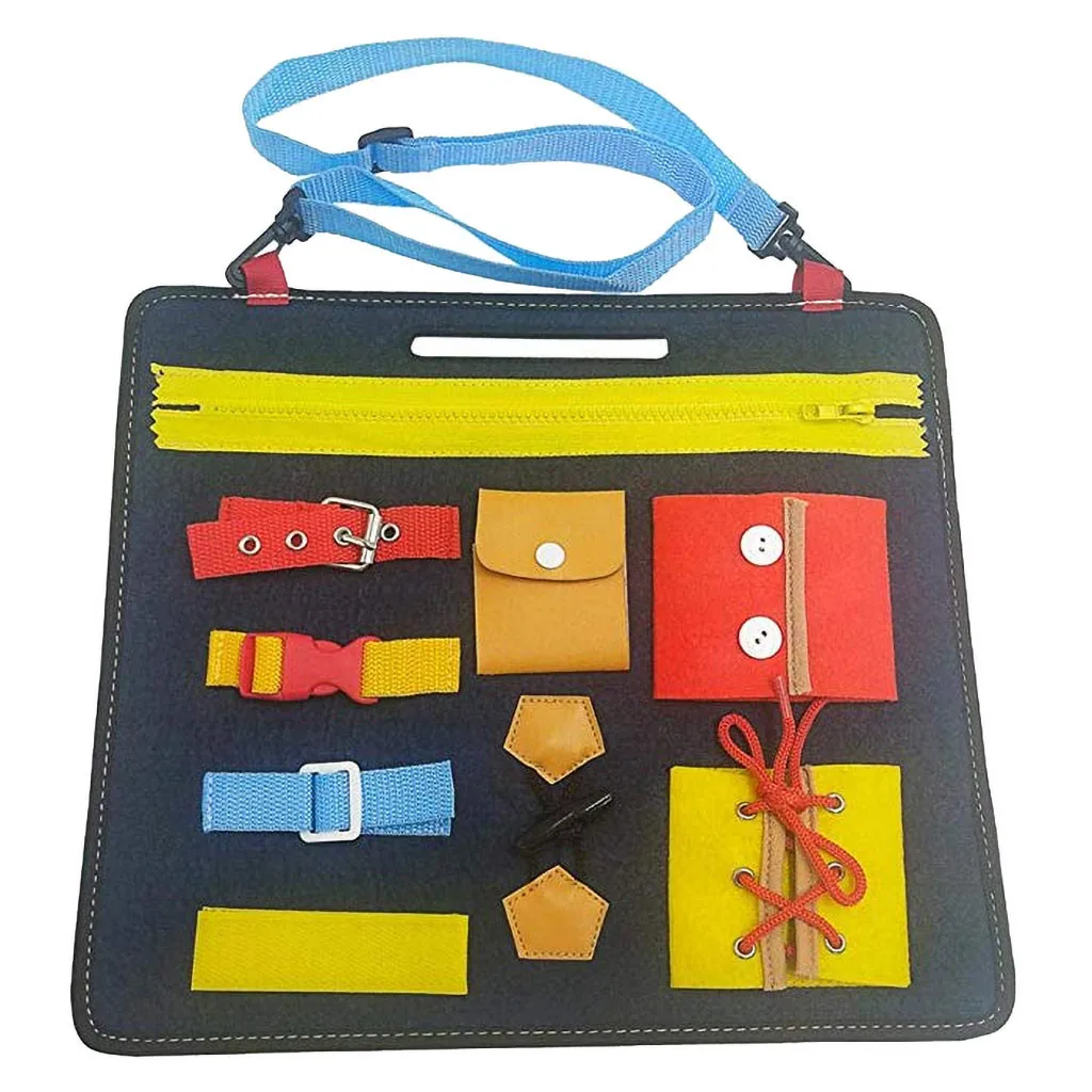  Children Basic Skills Learning Toy Toddler Wardrobe Teaching Kit Activity Board Learn To Dress Educ - 4000431309158