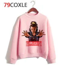 Странные Вещи Сезон 3 Толстовка для женщин забавные 11 свитшоты Kawaii корейский негабаритный Harajuku Хип Хоп с капюшоном Женский