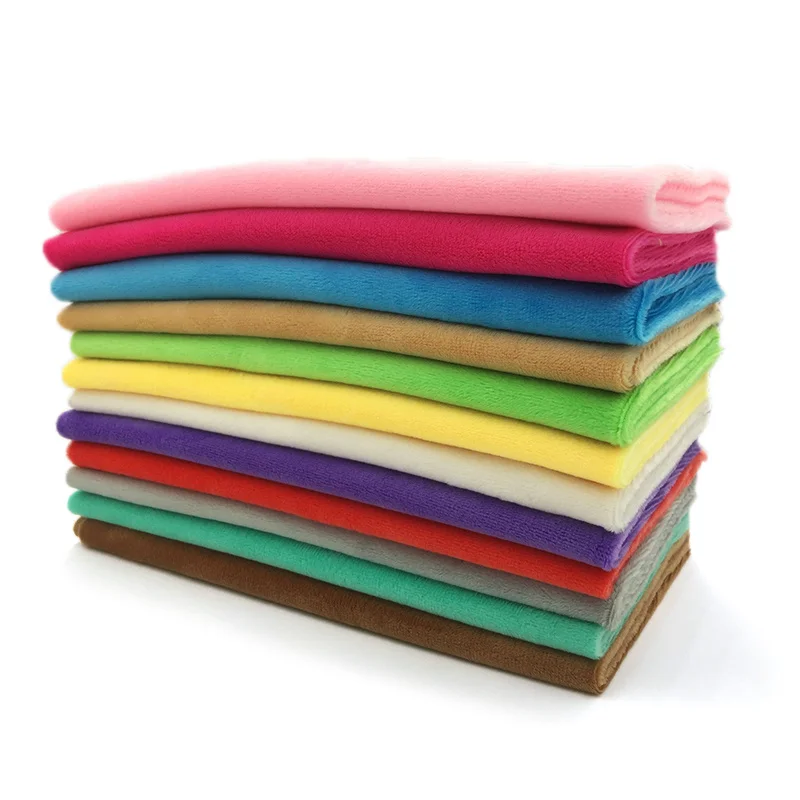 Minky Fabrics 1Pcs For Sewing DIY Handmade Home Textile Cloth For Toys Plush Fabric Patchwork Solid Color Style 45*50cm minky craft fabric craft fabric