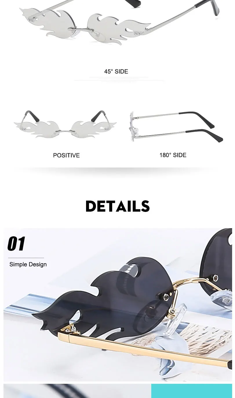 RBRARE, дизайнерские солнцезащитные очки для женщин,, высокое качество, без оправы, пламя, зеркальные солнцезащитные очки, металлические, маленькие солнцезащитные очки для мужчин, Oculos ретро