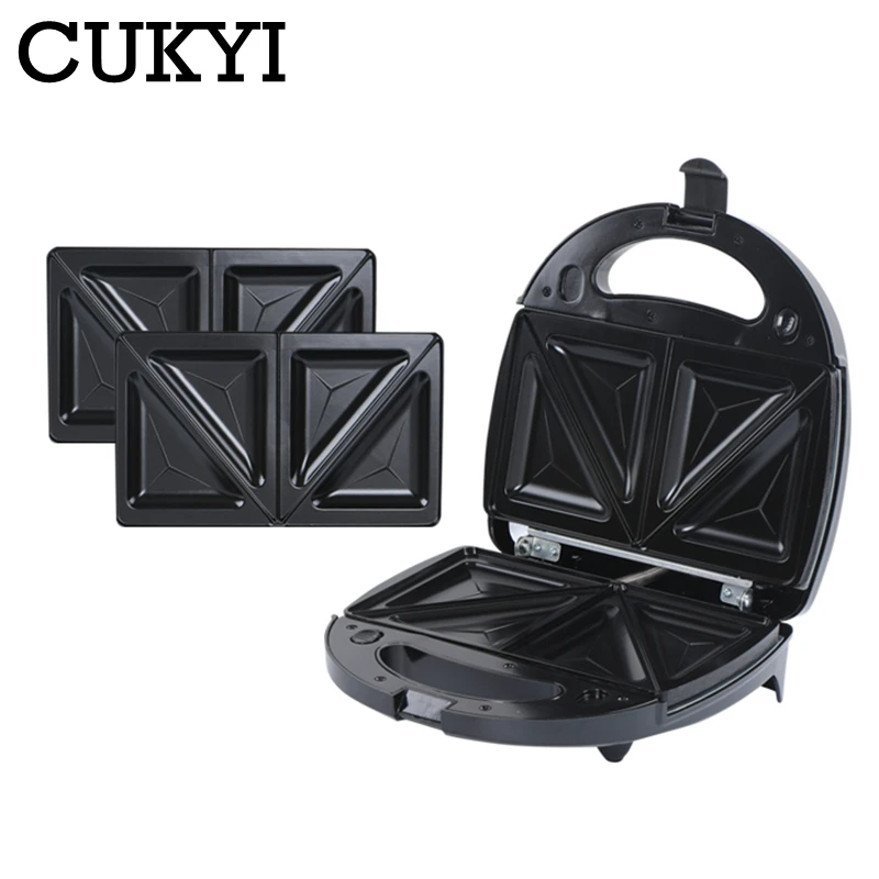 Multifunctional 3 in 1 Waffle Sandwich Panini Baking Machine Household Breakfast Maker With Non-stick Grilling Plate 110V 220V