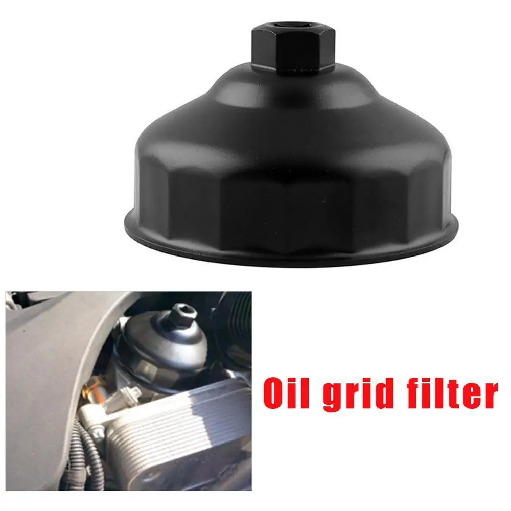 Durable Black Steel 76mm 14 Flutes Car Oil Filter