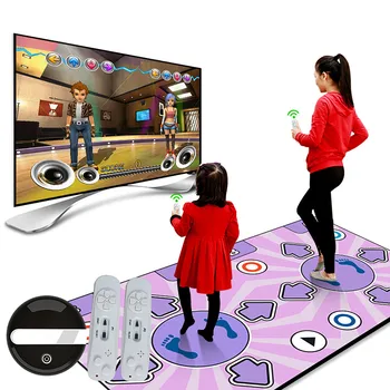 CARPRIE doble usuario alfombras de baile antideslizante paso de baile pastillas sentido juego inglés para Pc Tv Alfombra de juego de somatosensorial