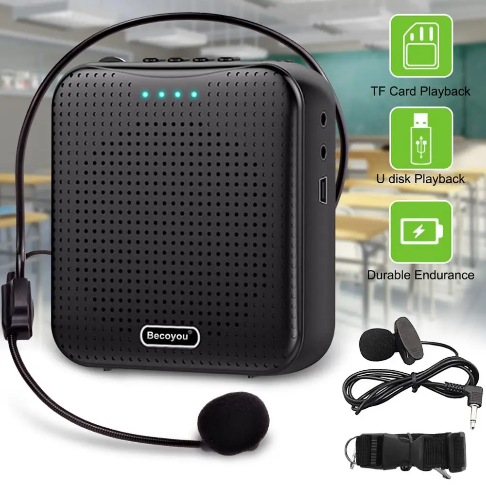 Gosear-Amplificador de voz portátil multifuncional, 5W, 2200mAh, con micrófono para guía de recorrido educativo, reunión de habla