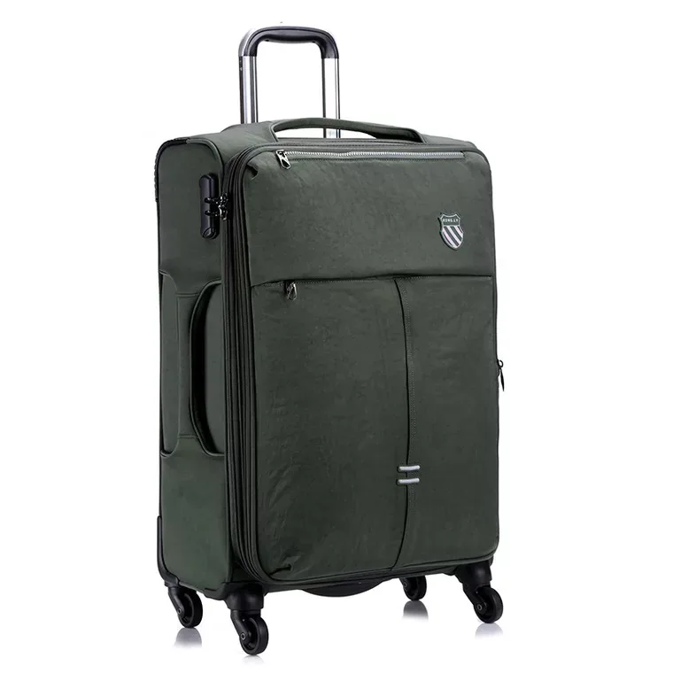 KLQDZMS 20"24"inch Rolling Luggage Spinner 28 inch High capacity Password Trolley Men Business Suitcase Wheels - Цвет: green