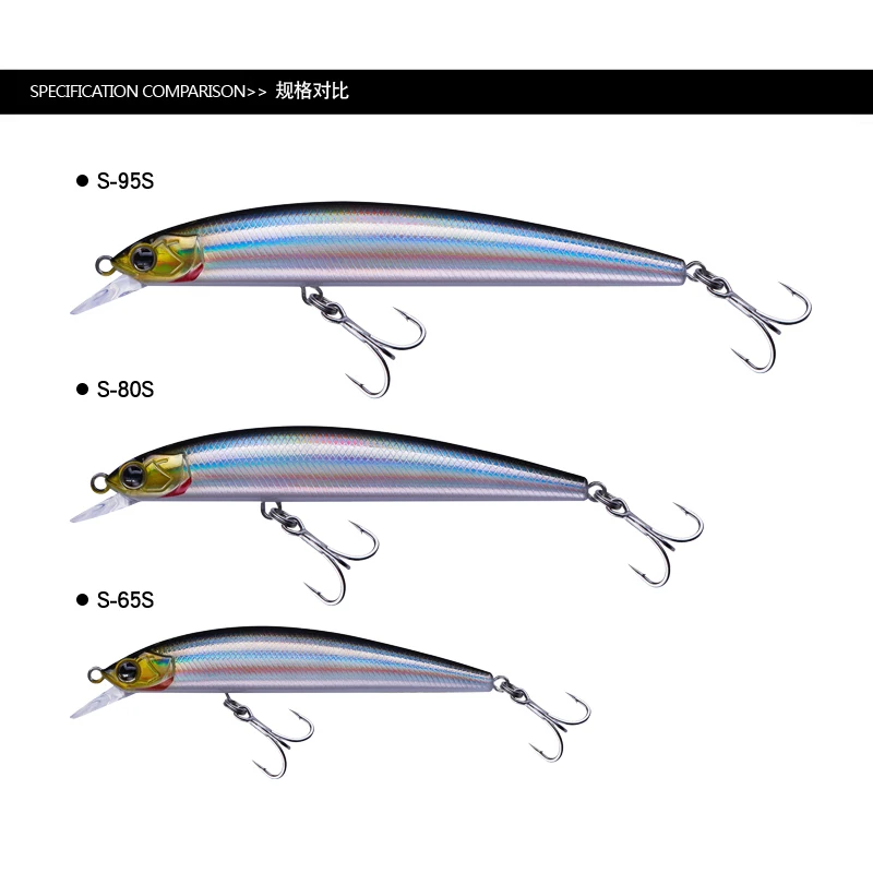 EWE Mino рыболовная приманка 4 5 г/6 7 г/10 г Alice Bass 65S/80S/95S NICEFISH fiish black minnow|Наживки| |