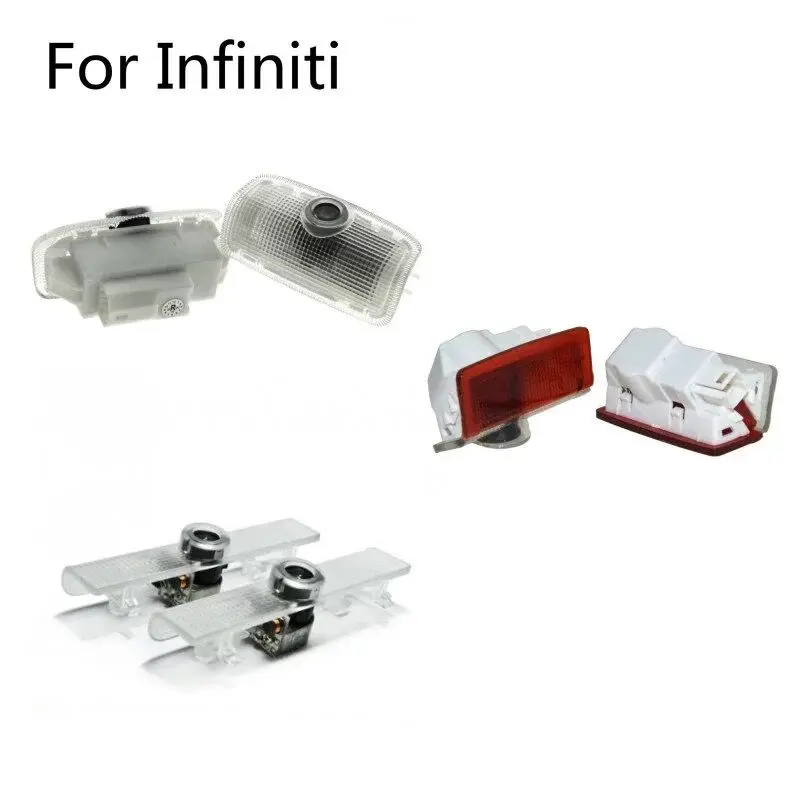 

2X car Welcome Light led Door Light Projector Logo Ghost Lights For Infiniti QX30 JX35 QX80 FX G M EX Q50 Q60 Q70 QX50 QX60 QX70