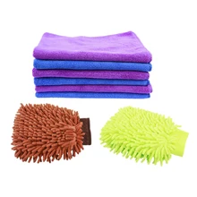 8 шт. набор автомобильных салфеток для чистки с коралловым флисом, рукавица для мытья, мягкая Коралловая флисовая ткань, набор полотенец для мытья автомобиля, рукавицы для мытья
