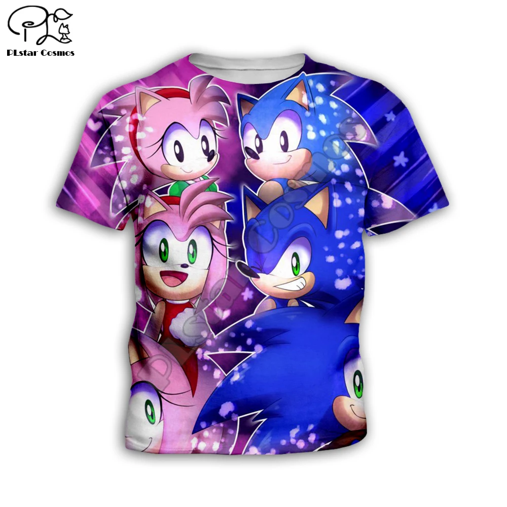 

Kids Set Super Sonic anime print 3d tshirt Children tops Short Sleeve Tees Casual Shorts Cartoon Summer suit boy girl t shirts 4