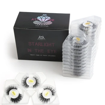 

MAGEFY 20 Pairs 3D Mink Lashes with Box Hand Made False Eyelashes Eye Make Up Natural Long Dramatic Eyelashes Eyelash Extension