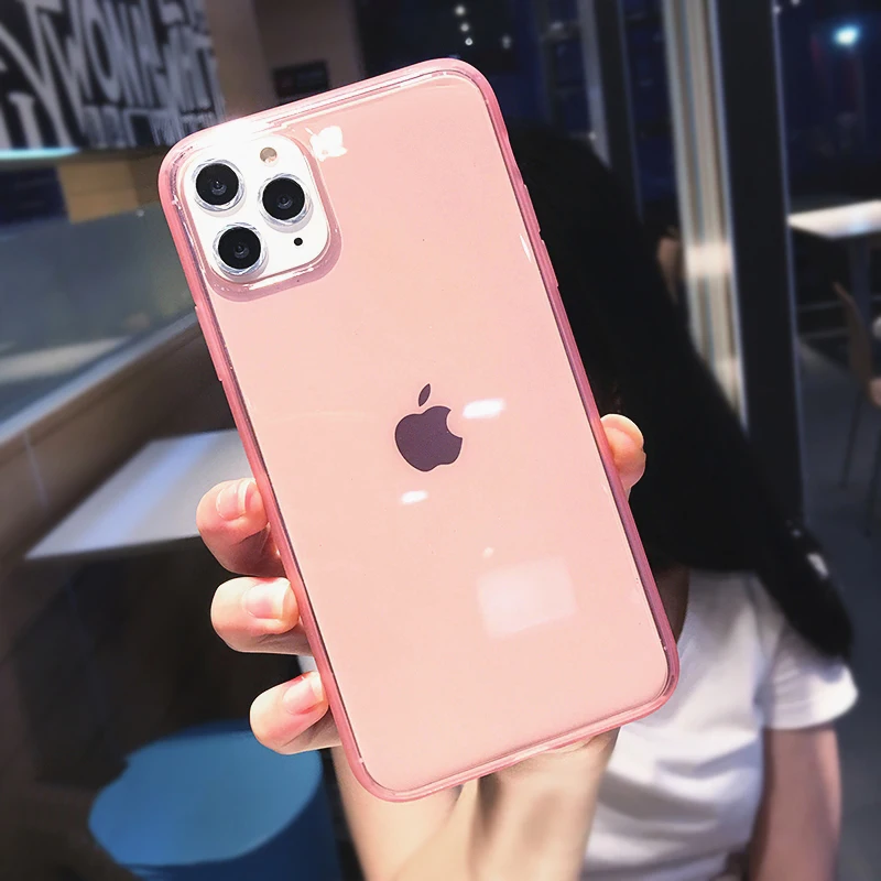 Прозрачный ударопрочный чехол LOVECOM для iPhone 12 Mini 11 Pro Max XR X XS 7 8 Plus Мягкий