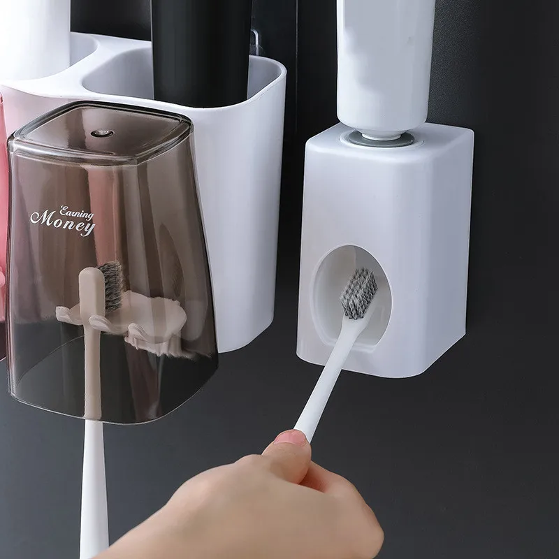 Аксессуары для ванной комнаты автоматический держатель зубной щетки дозатор зубной пасты соковыжималка Наклейка на стену установленный дропшиппинг