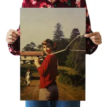 [A40] Хепберн 12 Ностальгический ретро плакат из крафт-бумаги экран для помещений кафе декоративная живопись