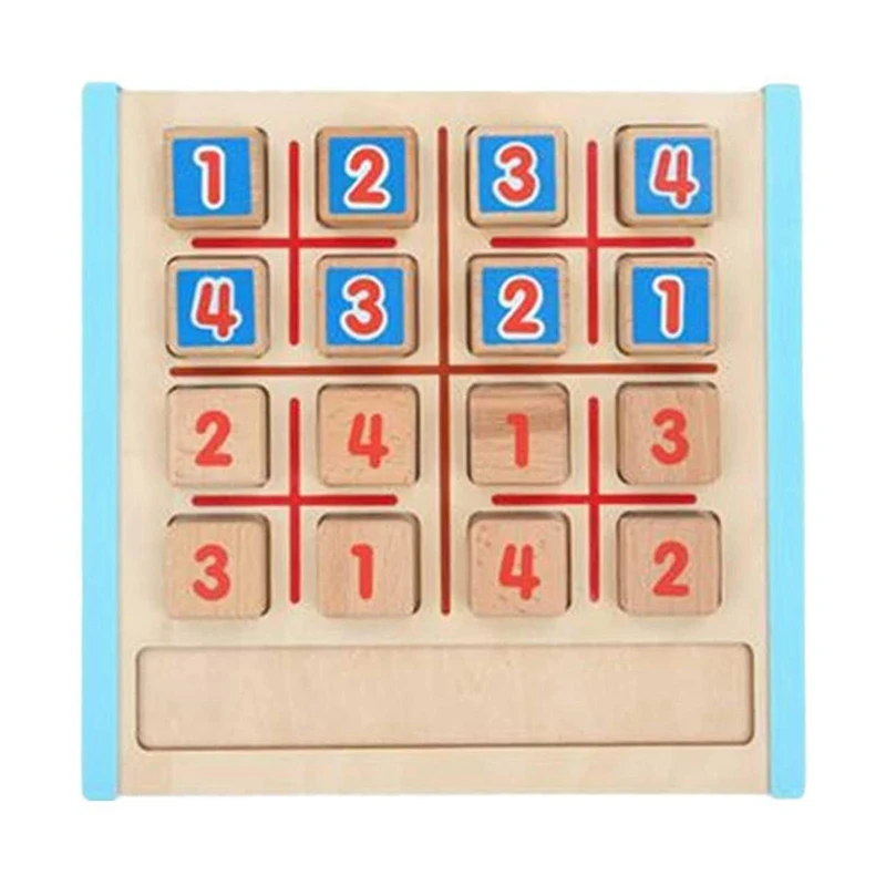 Деревянная настольная игра Sudoku с выдвижным ящиком-Математическая головоломка