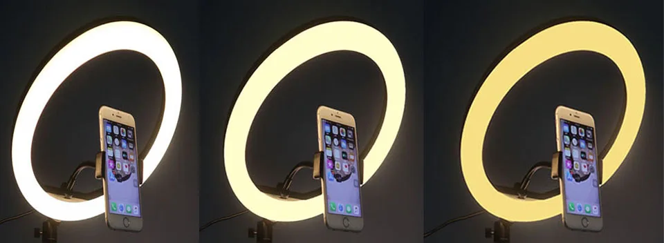iluminação regulável selfie rgb lâmpada com tripé