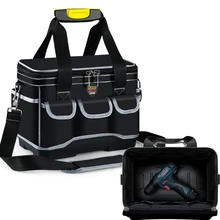 Sac de rangement Anti chute à poches multiples, sac à outils multifonction étanche, sac d'électricien en tissu Oxford 1680D
