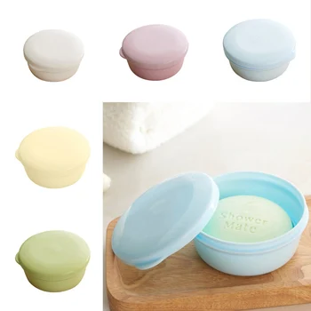 

Travel Soap Case Box Cosmetic Organizer Plastic Container Cute Design with Strong Sealing Soap Dish Self Draining Soap Saver